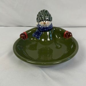Snowman Green Bowl